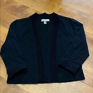 Roz & ALI Classic Black Women's short Cardigan